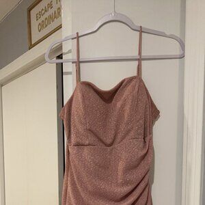 Short pink sparkly dress